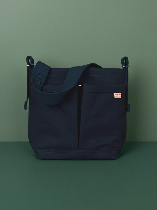 2 Pocket Crossbody Tote // Navy