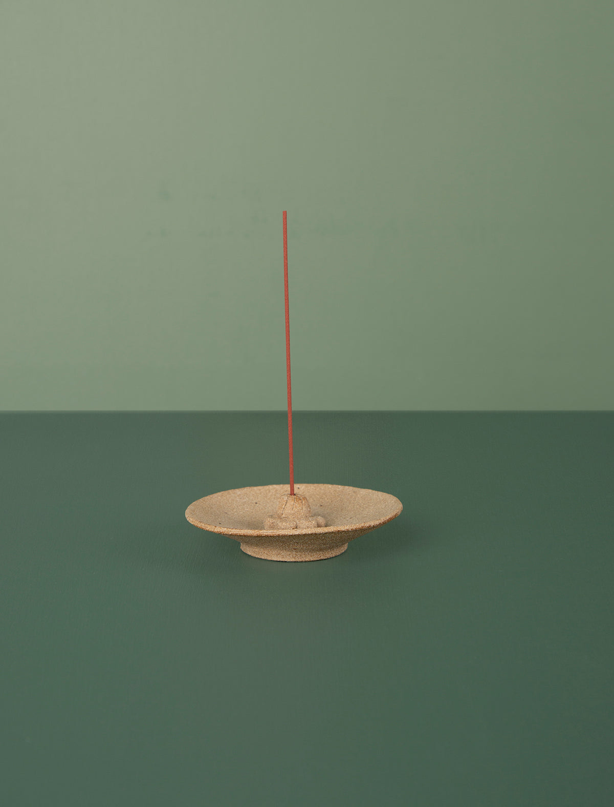 Ceramic Incense Holder Round // Stone