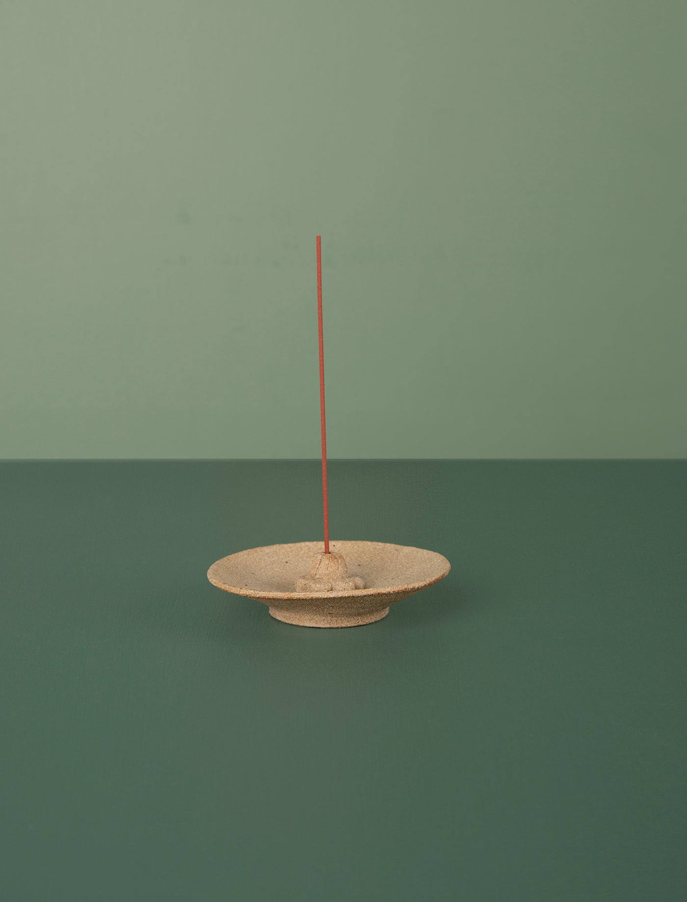 Ceramic Incense Holder Round // Stone