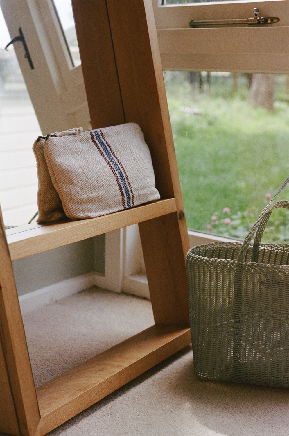 Grain Sack Workers Pouch // Blue Burgundy