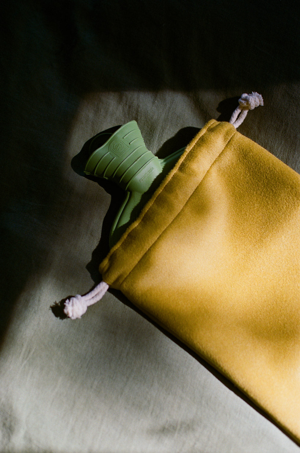 Cashmere Hot Water Bottle Cover // Chartreuse