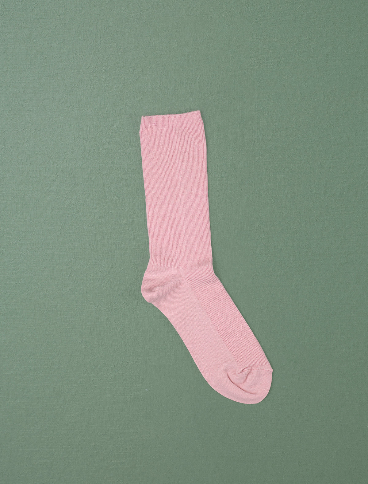 Cotton Fine Ribbed Socks // Blush