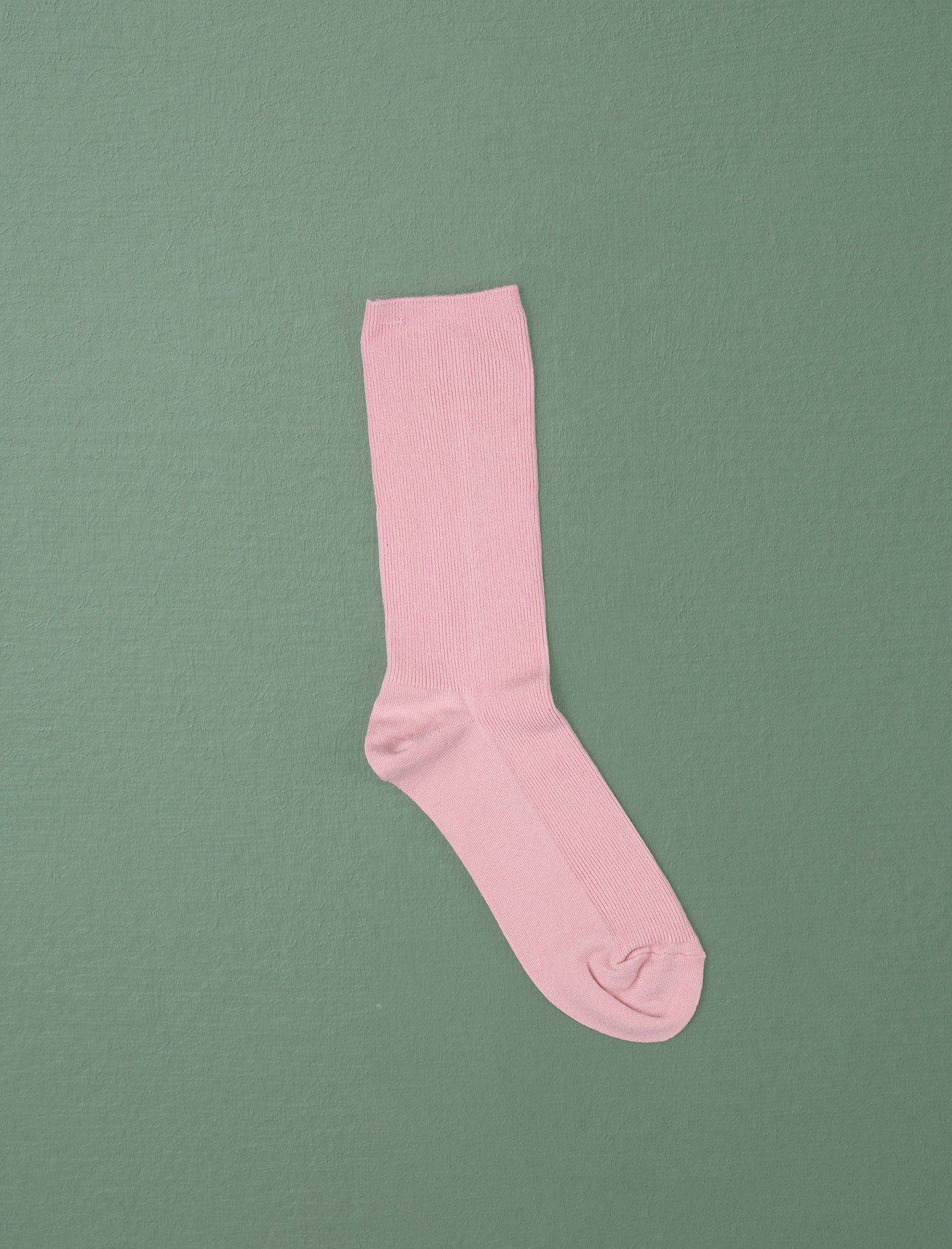 Cotton Fine Ribbed Socks // Blush