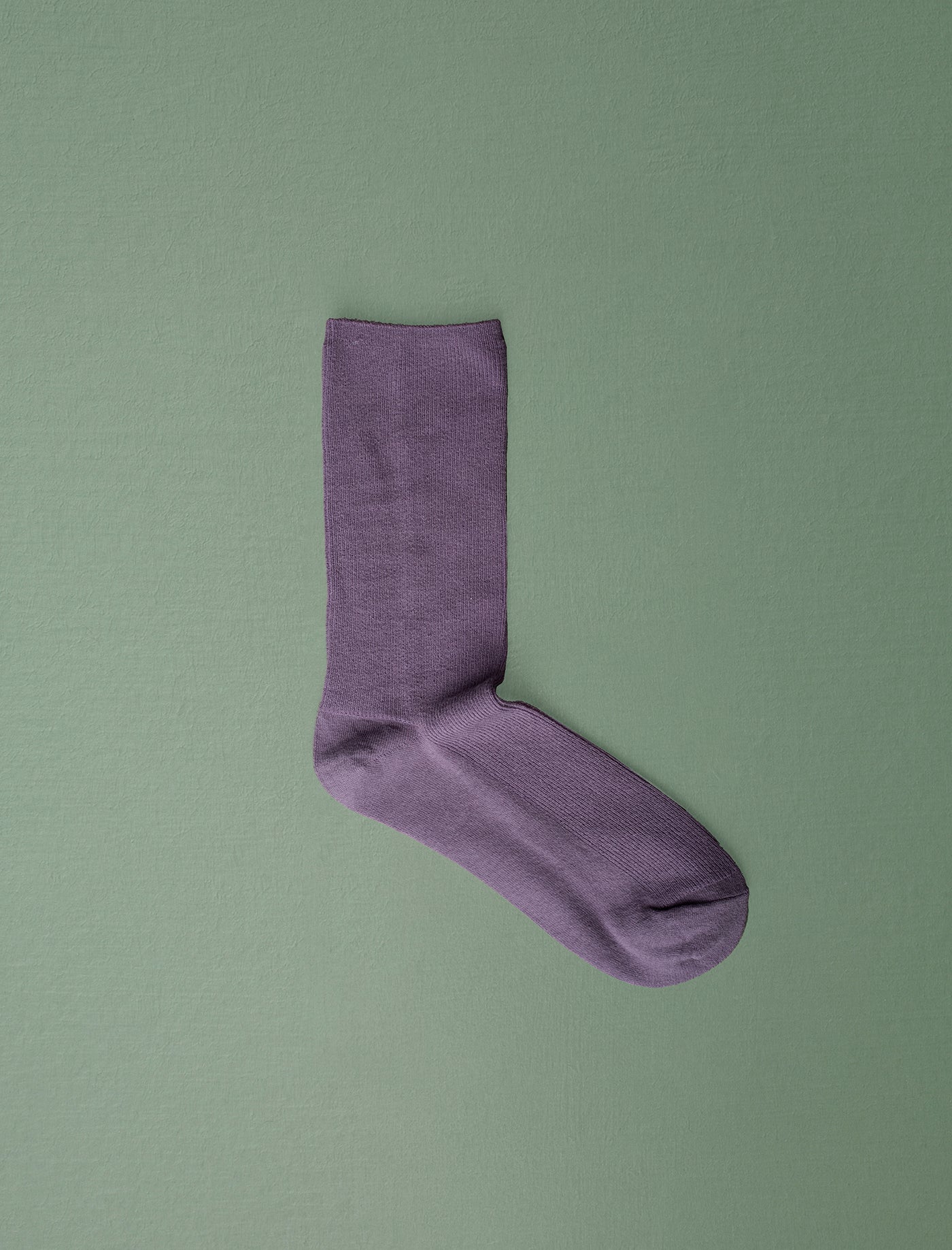 Cotton Fine Ribbed Socks // Dusty Lilac