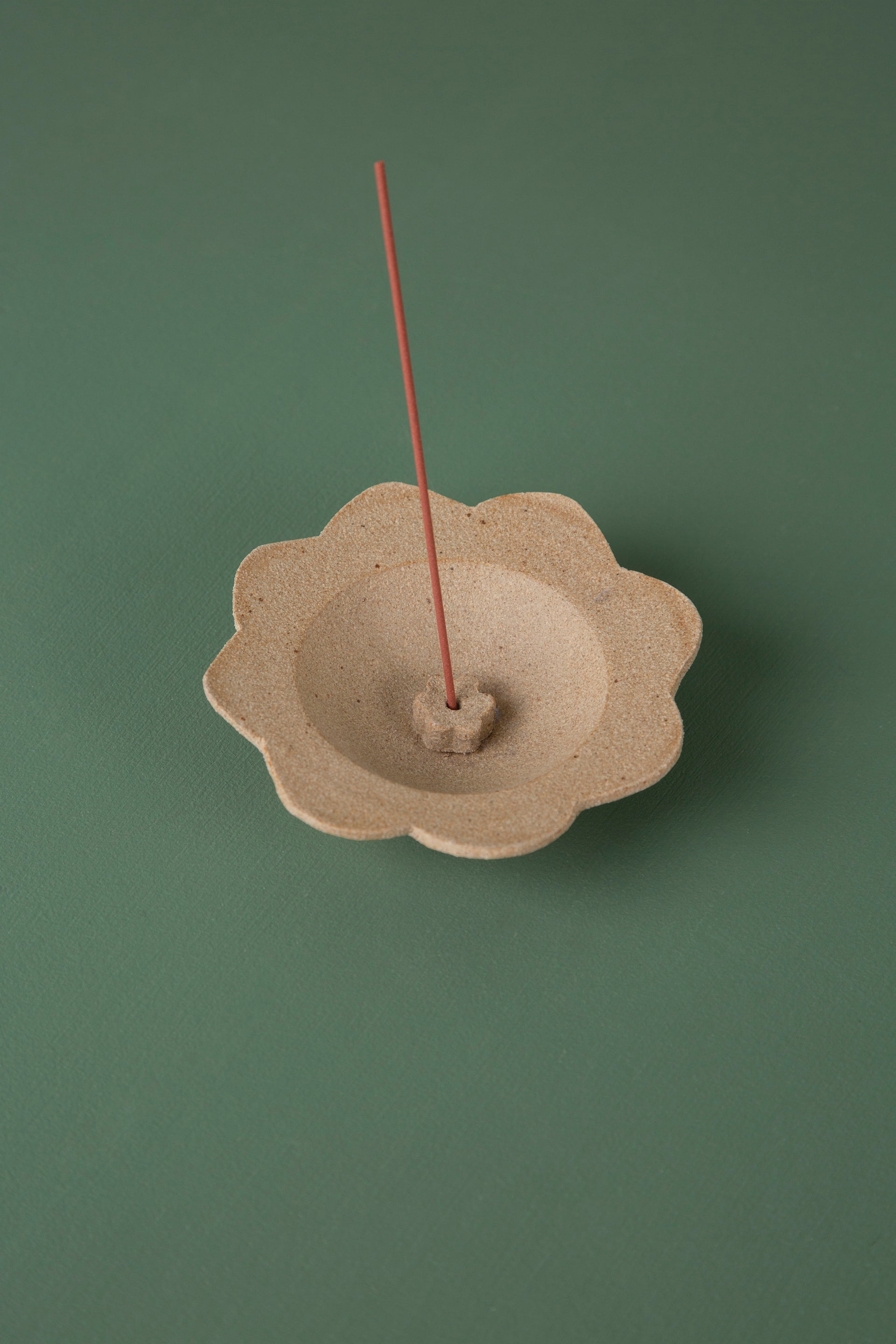 Ceramic Incense Holder Flower // Stone