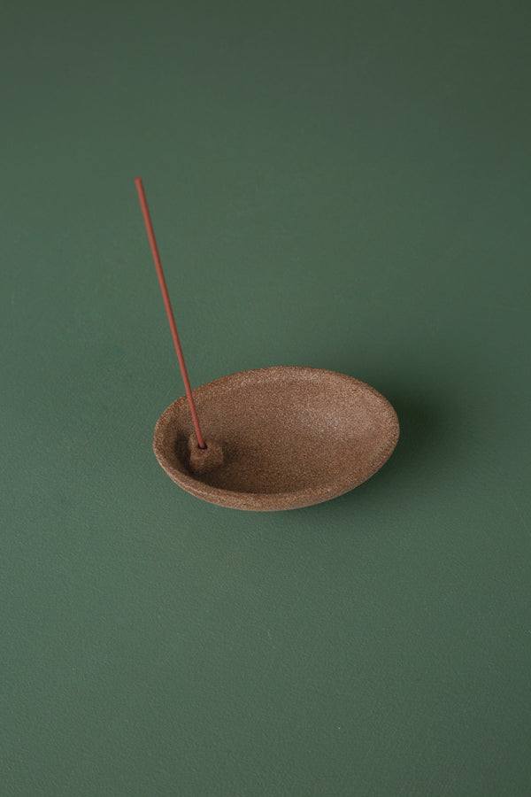 Ceramic Incense Holder Oval // Cocoa