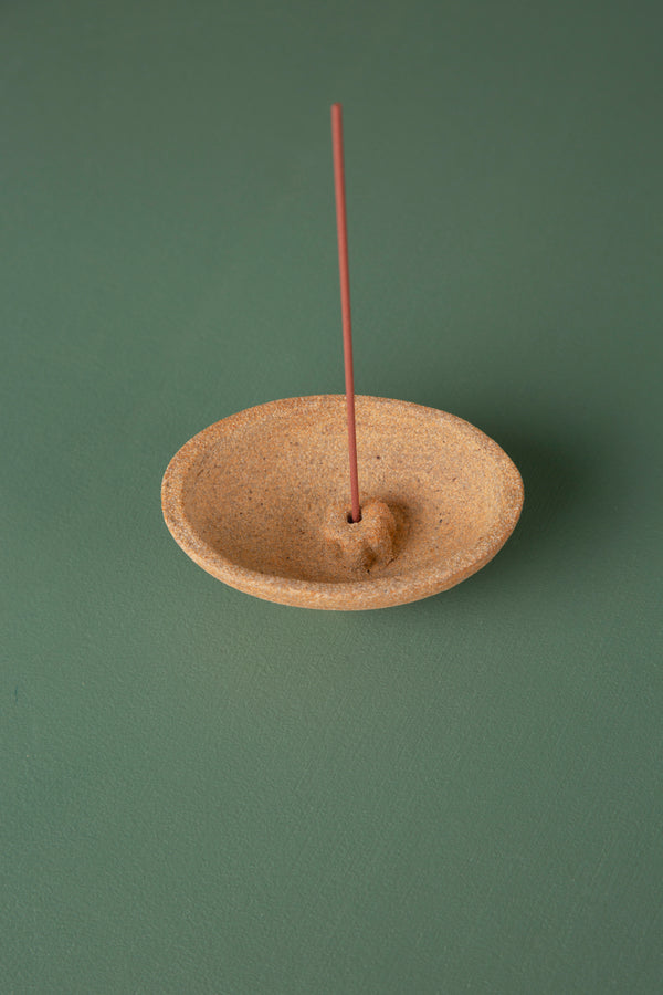 Ceramic Incense Holder Oval // Sand