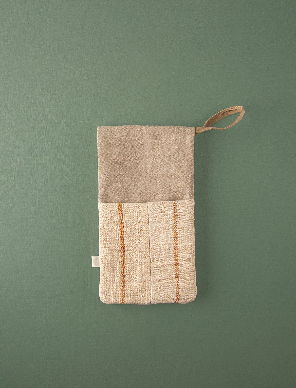 Grain Sack Oven Gloves // Camel Stripe