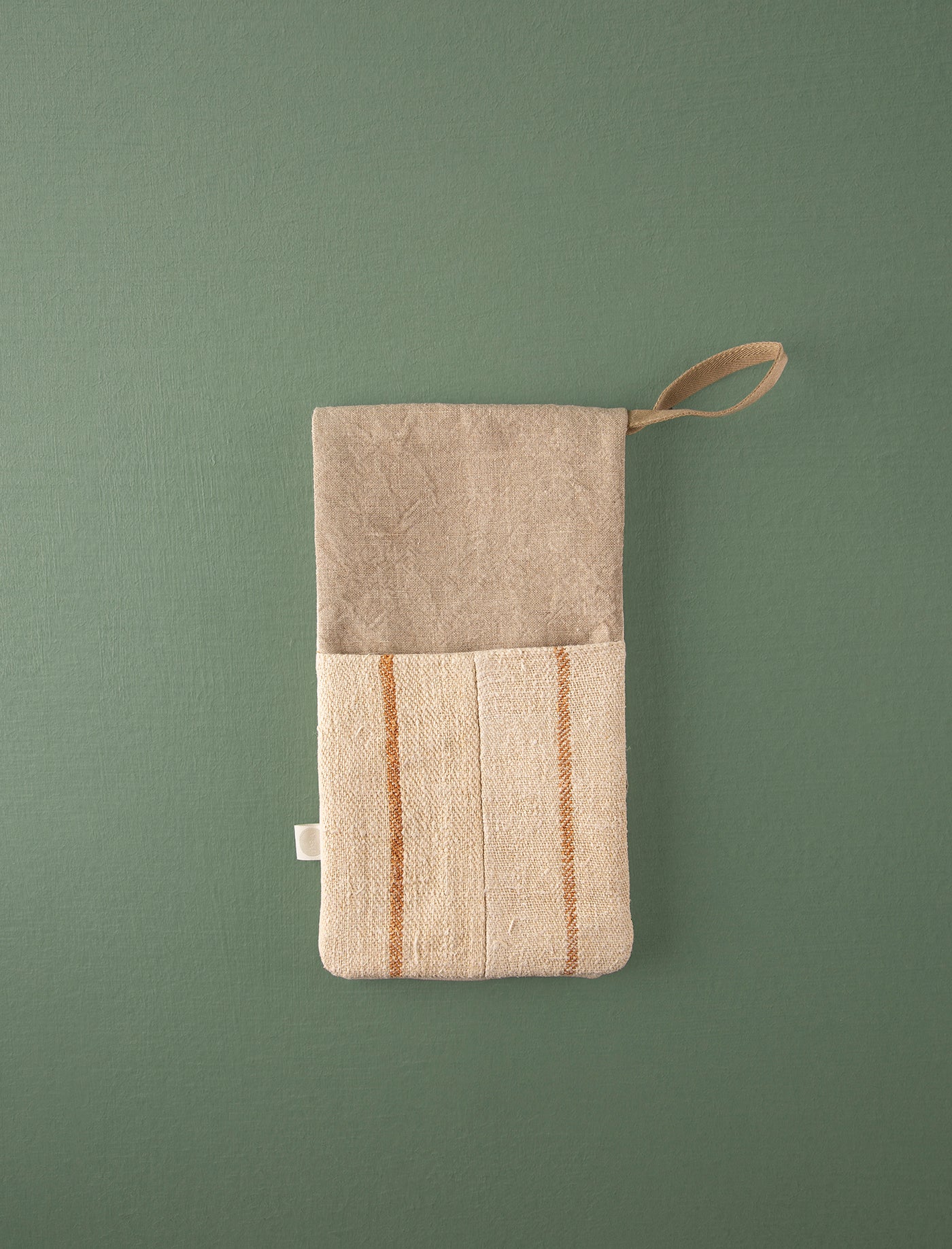 Grain Sack Oven Gloves // Camel Stripe