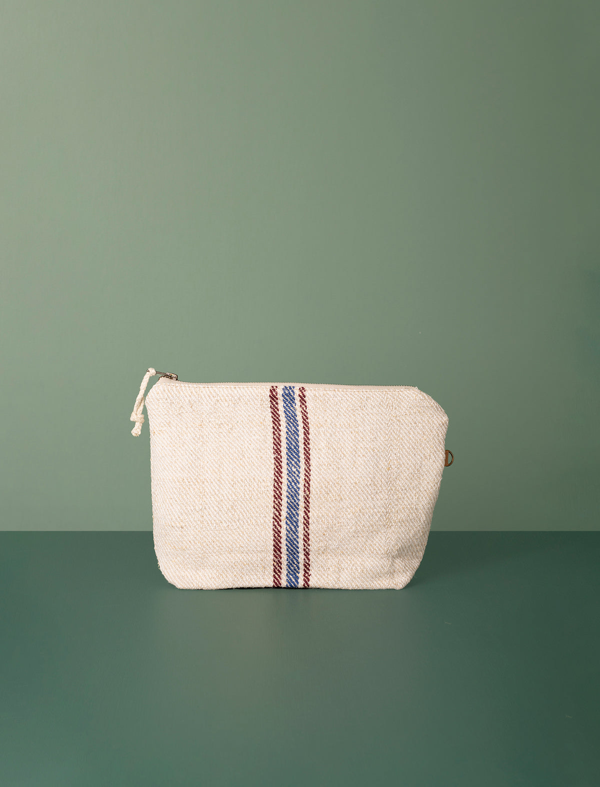 Grain Sack Workers Pouch // Blue Burgundy