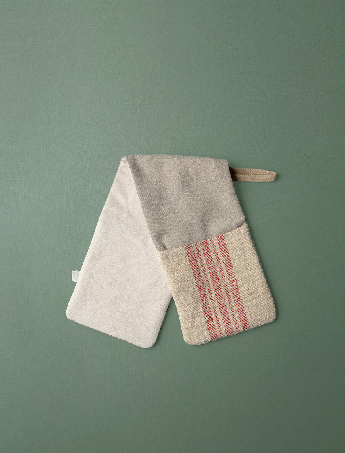 Grain Sack Oven Gloves // Red Stripe