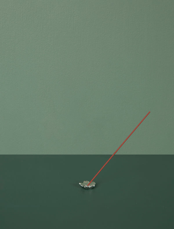 Japanese Pewter Incense Holder // Cherry Blossom