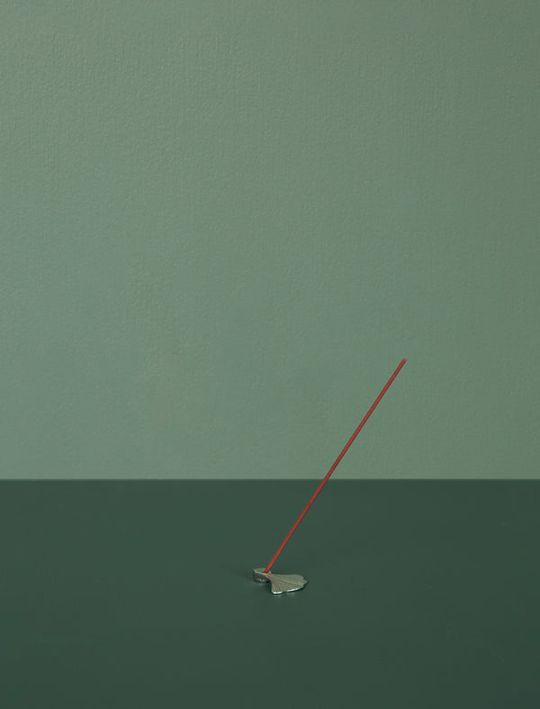 Japanese Pewter Incense Holder // Ginkgo