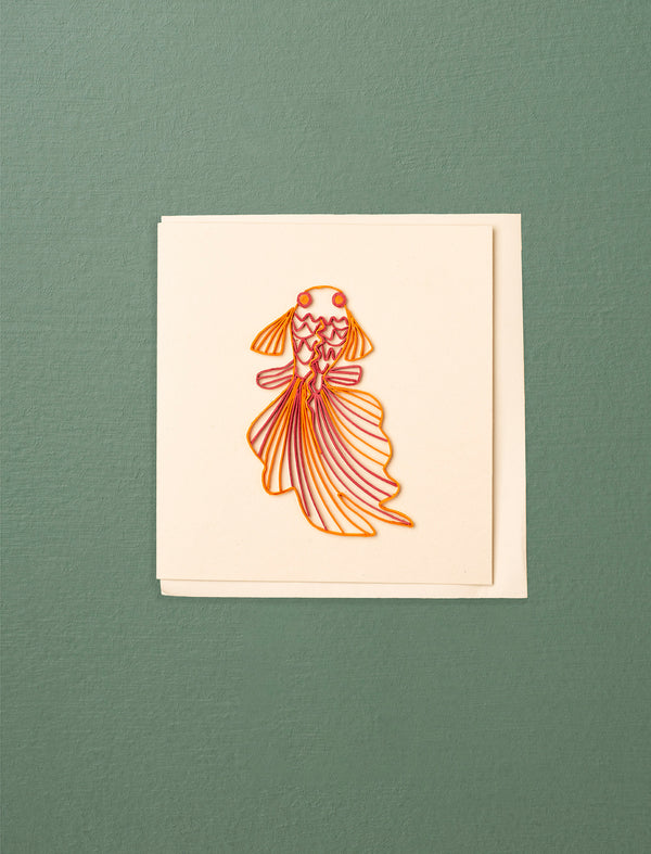 Jute Paper Note Card // Fish