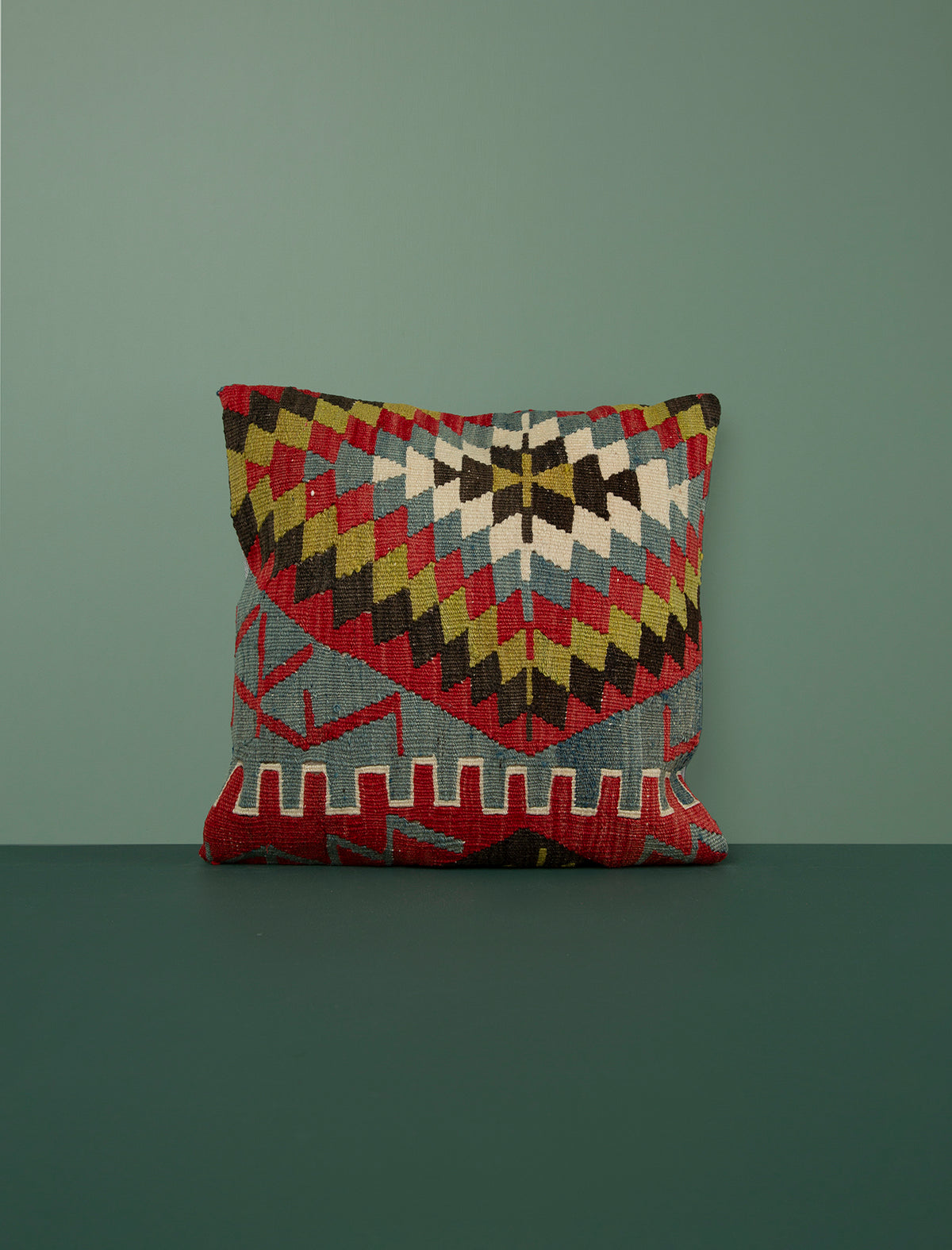Vintage Kilim Cushion 40cm // Three