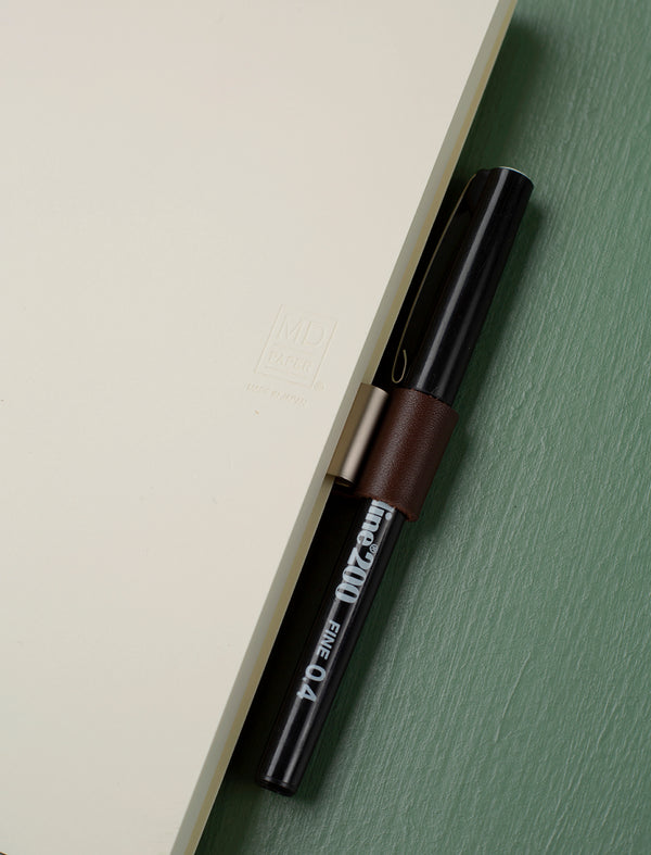 Leather Notebook Pen Holder // Brown
