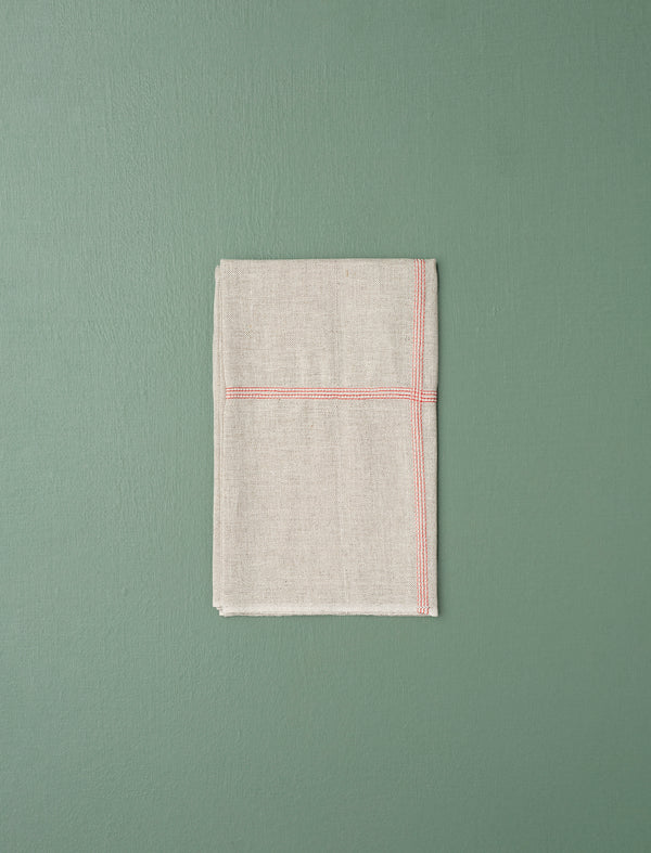 Linen Cotton Napkins // Red Line
