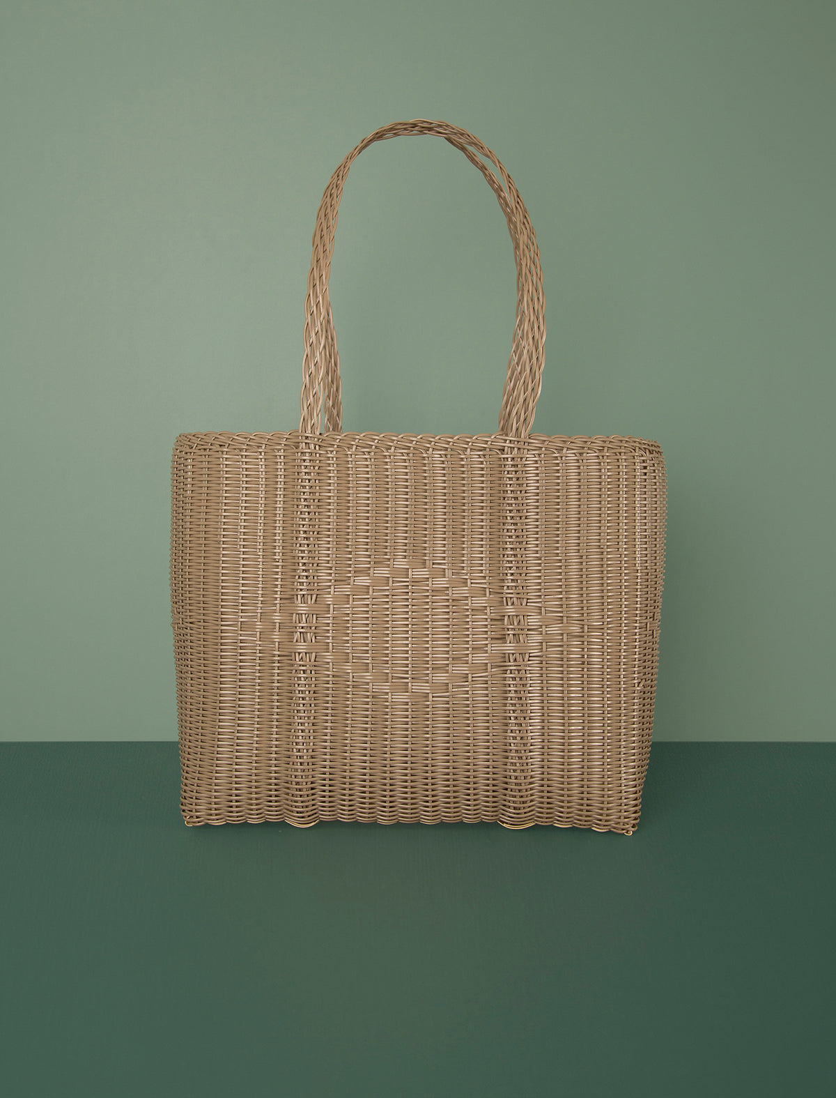 Basket Weave Tote // Sand
