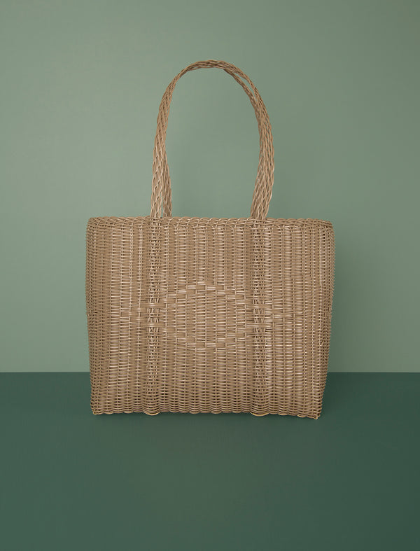 Basket Weave Tote // Sand