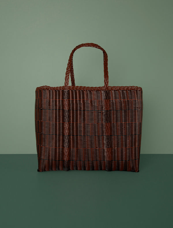 Quadretti Tote // Chocolate & Black