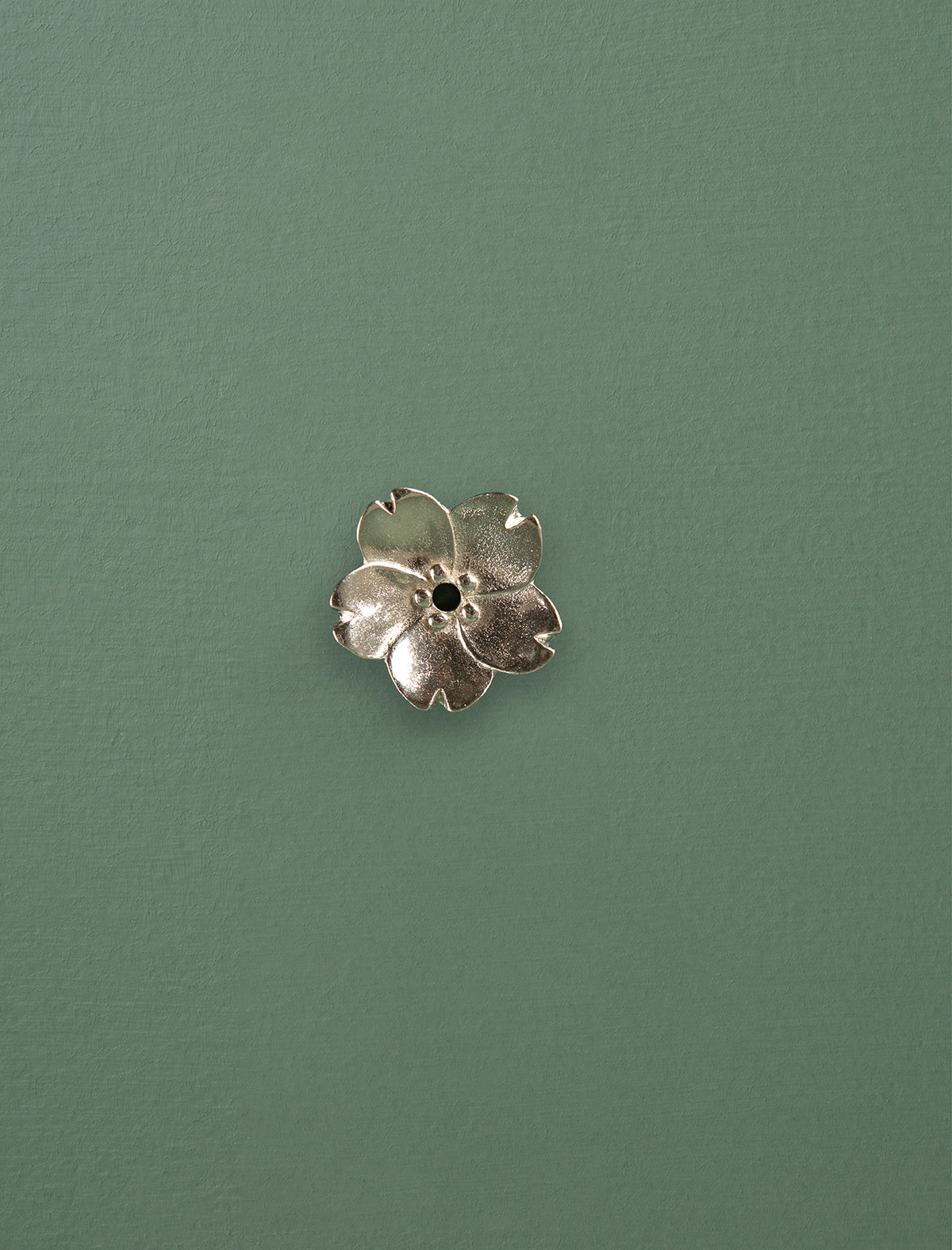 Japanese Pewter Incense Holder // Cherry Blossom