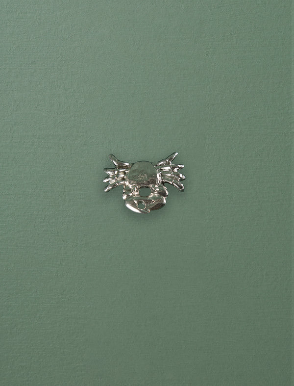 Japanese Pewter Incense Holder // Sea Crab