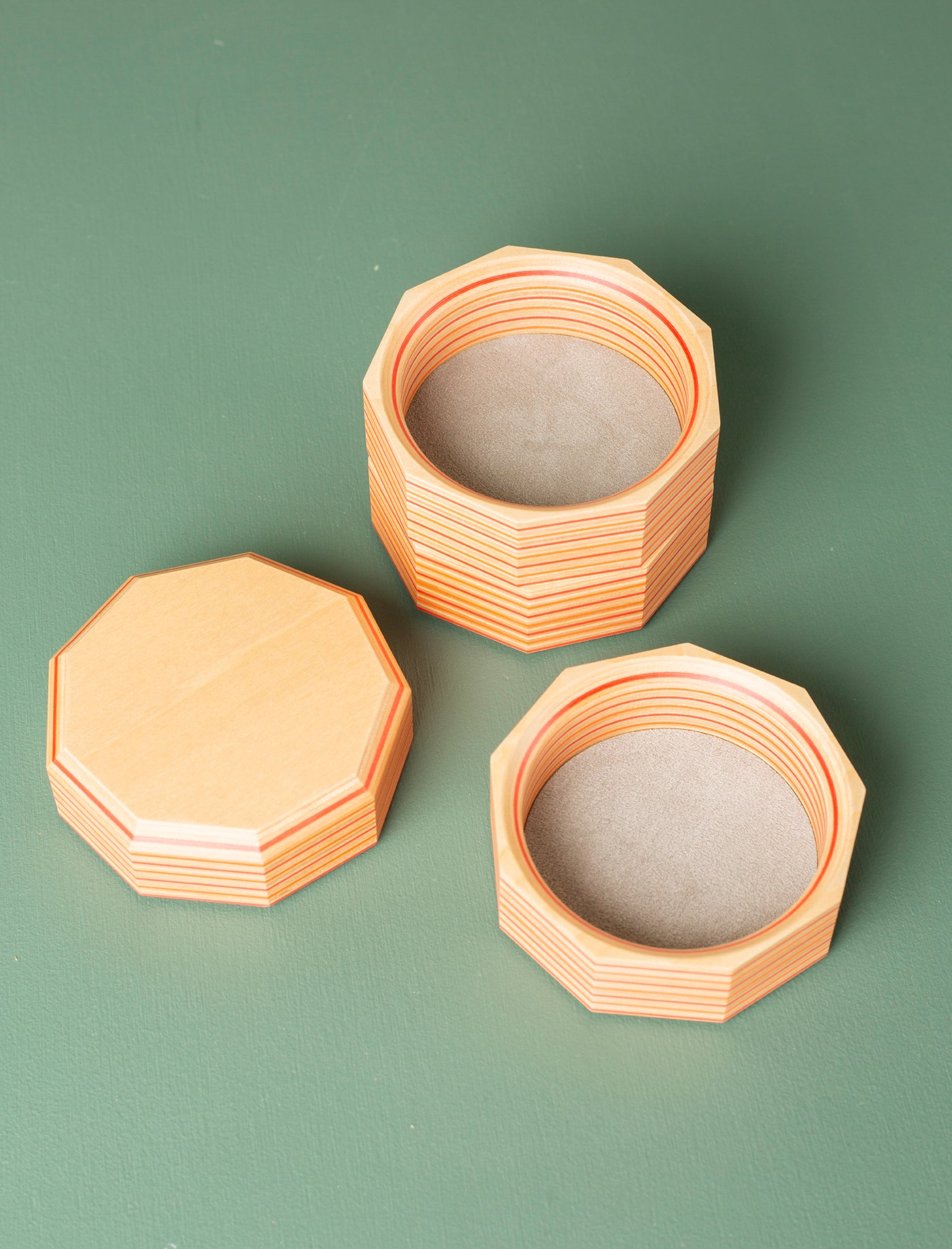 Polygon Accessory Tray // Red Orange