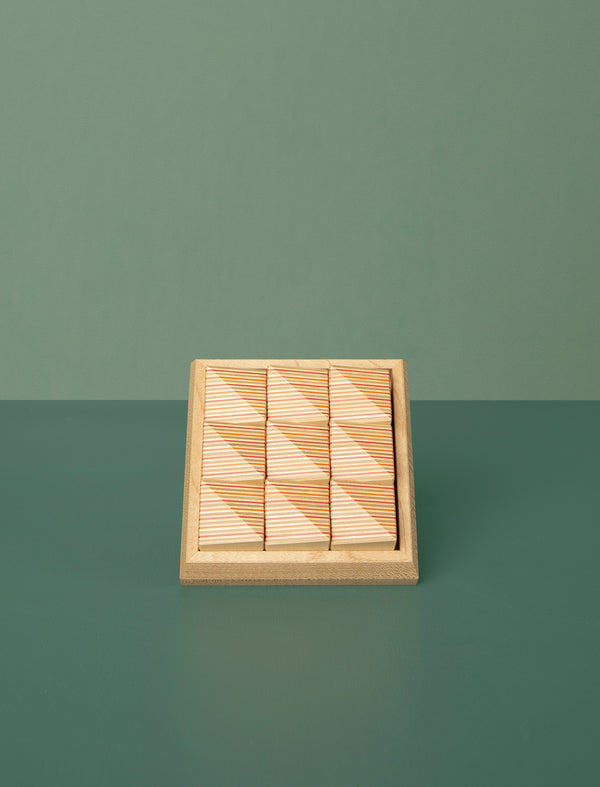 Ridge Block Puzzle // Red Orange