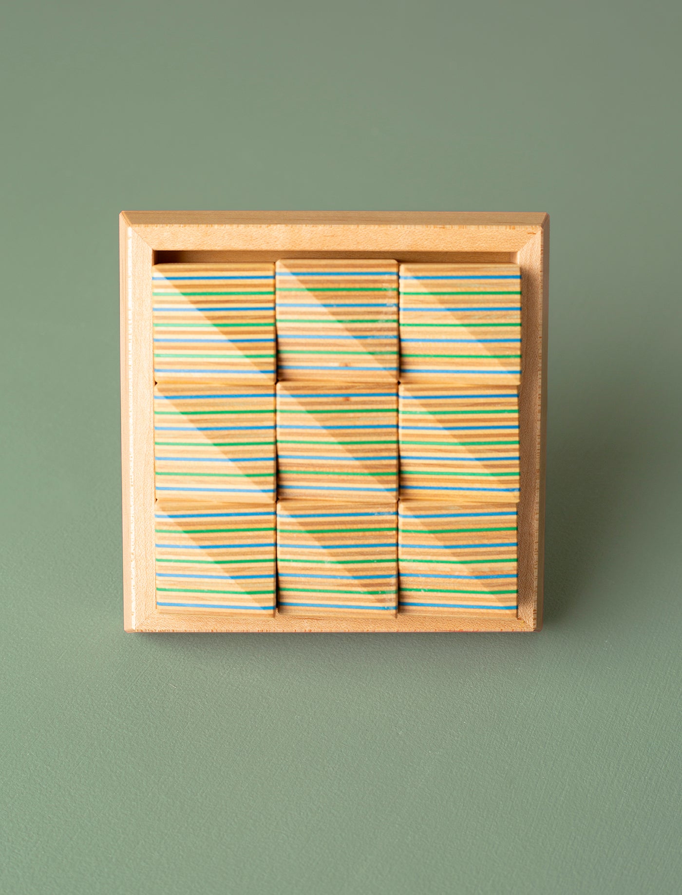 Ridge Block Puzzle // Blue Green