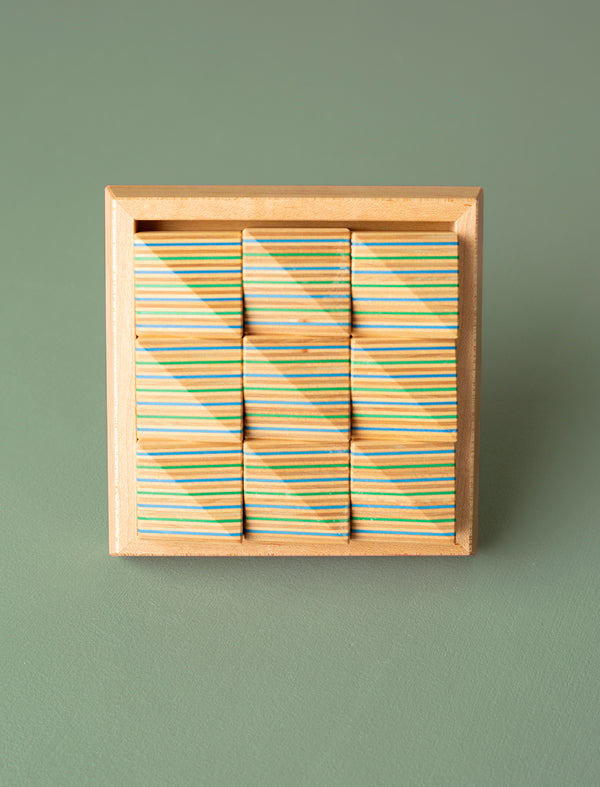 Ridge Block Puzzle // Blue Green