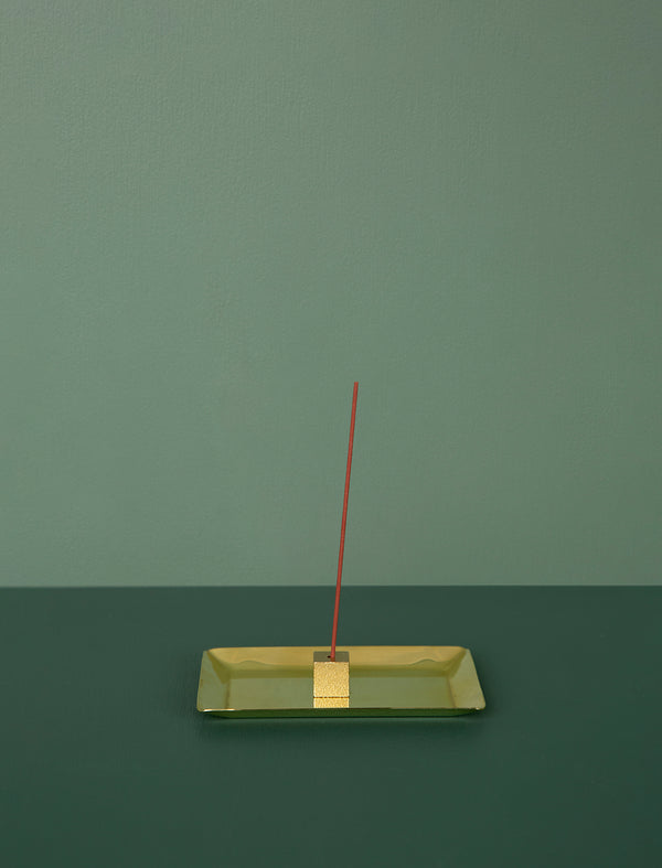Japanese Brass Square Incense Holder