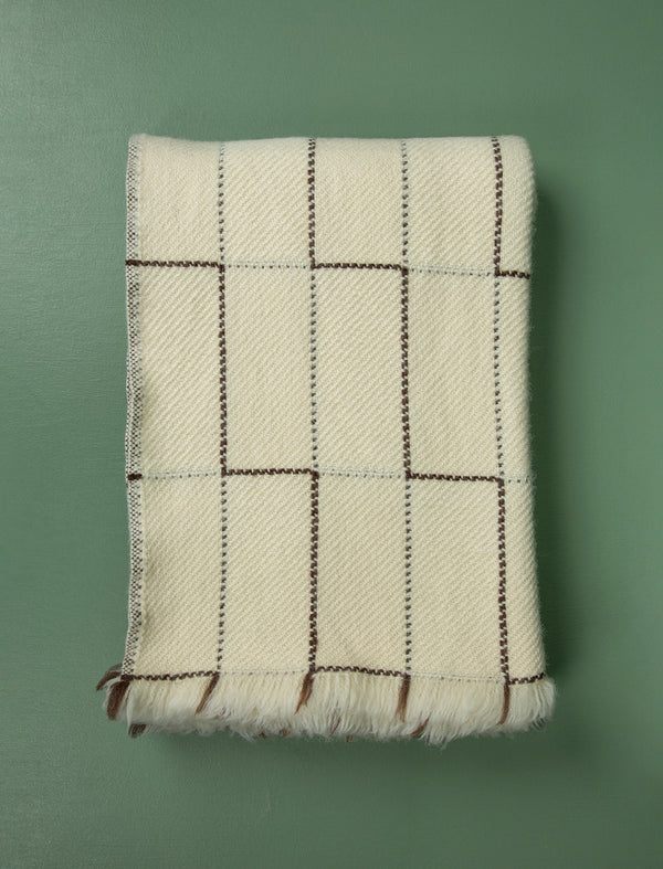 Stairs Blanket // Cream & Brown