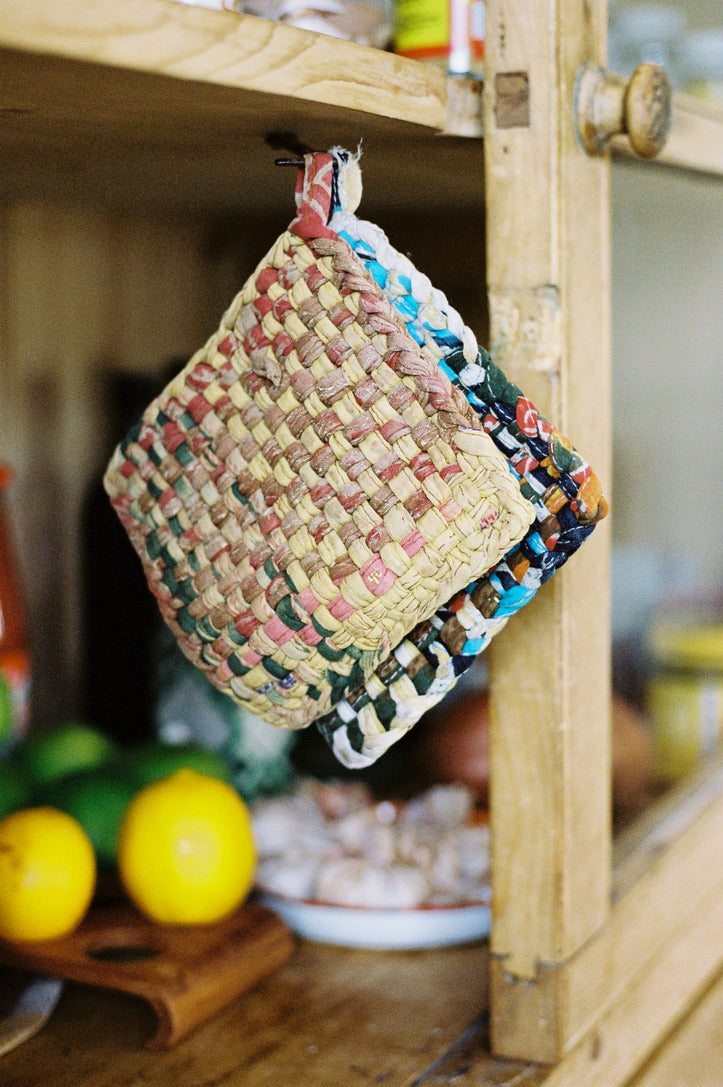 Recycled Sari Pot Holders