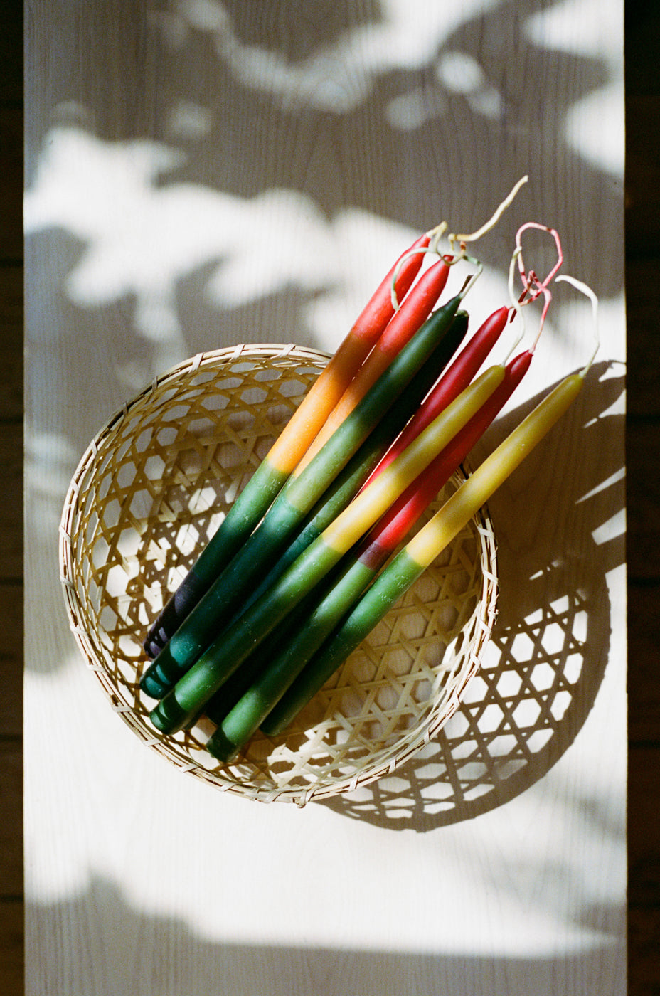 Festive Taper Candles // Joined Wick