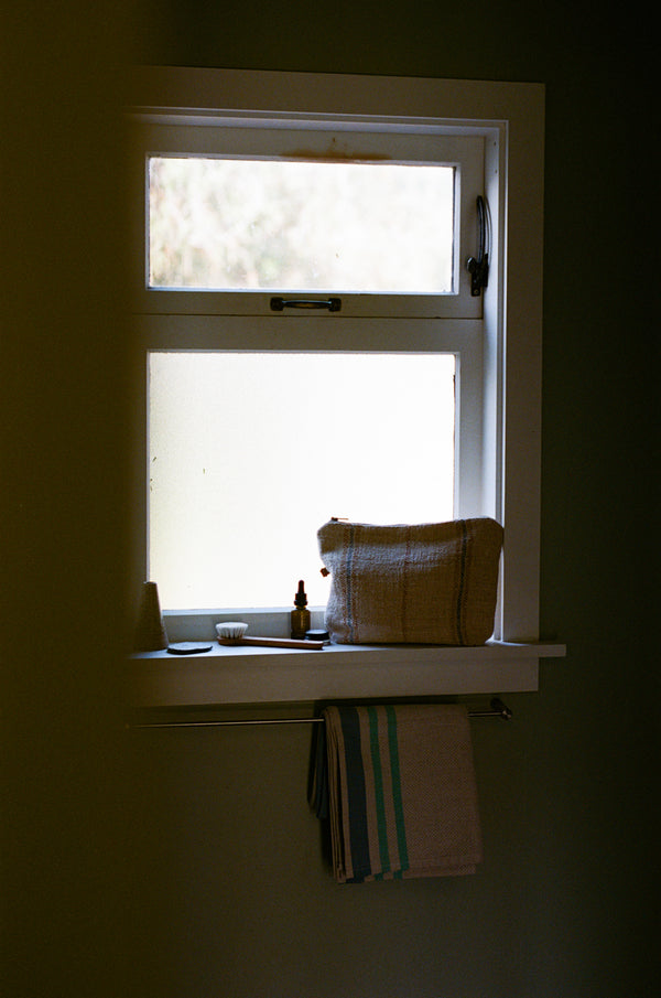 Grain Sack Workers Pouch // Green Blue