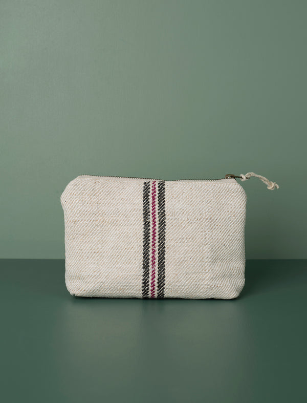 Grain Sack Workers Pouch // Black Burgundy