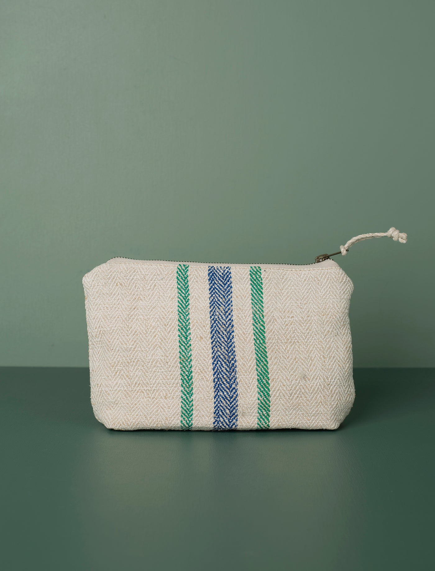 Grain Sack Workers Pouch // Green Blue