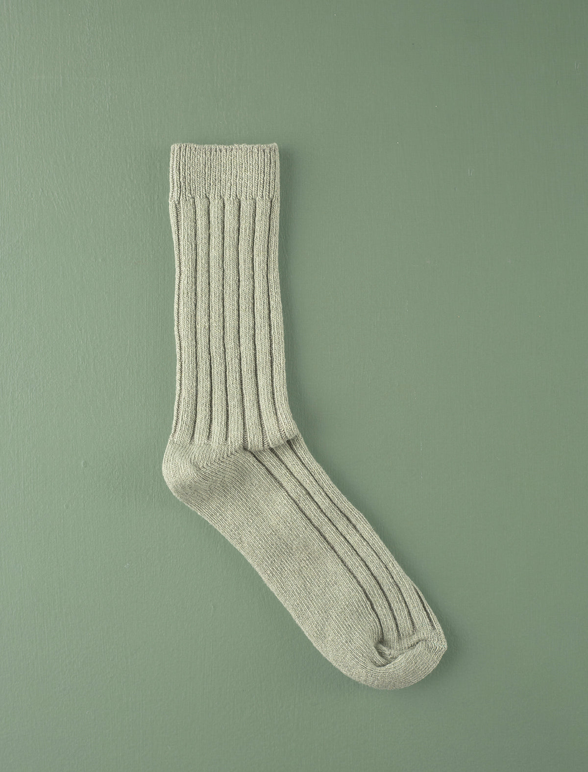 Women's Cashmere Blend Crew Socks // Light Green