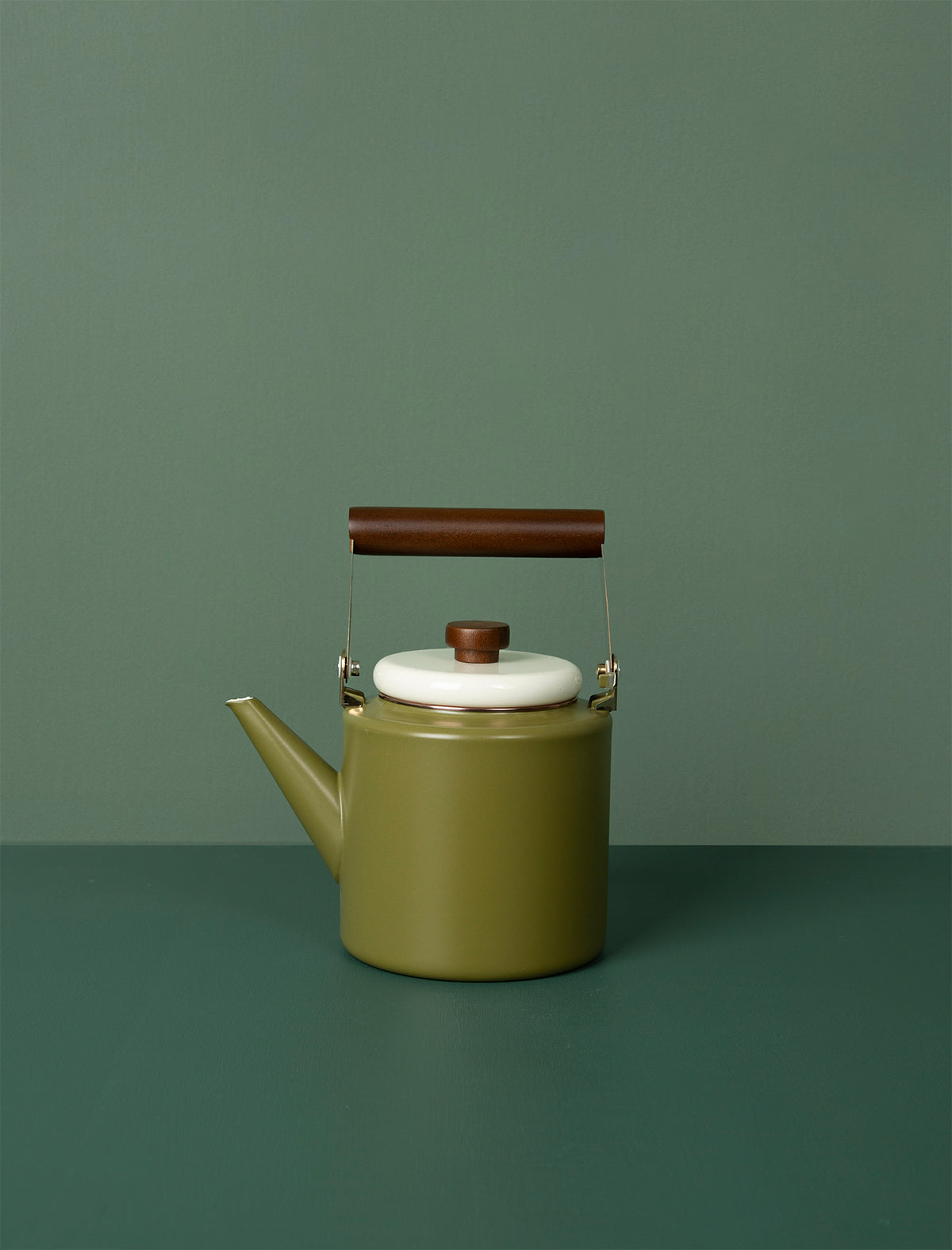 Enamel 2-Tone Kettle // Olive Drab