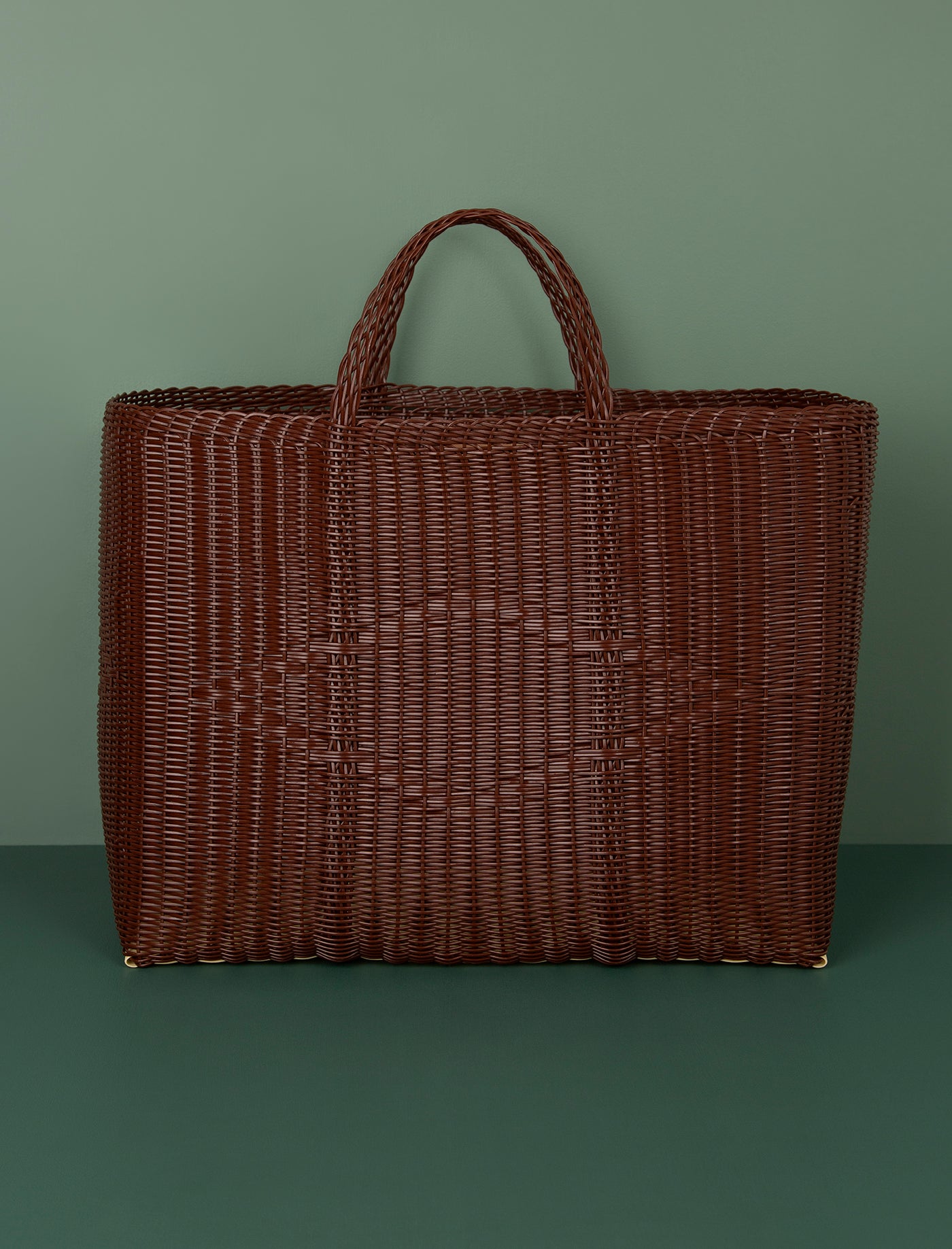 Basket Weave Tote // Chocolate