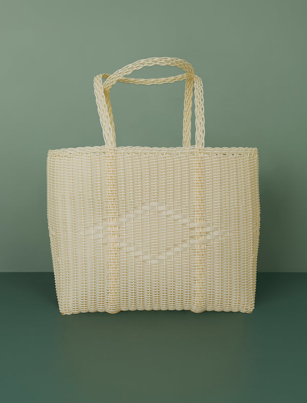 Basket Weave Tote // Vanilla