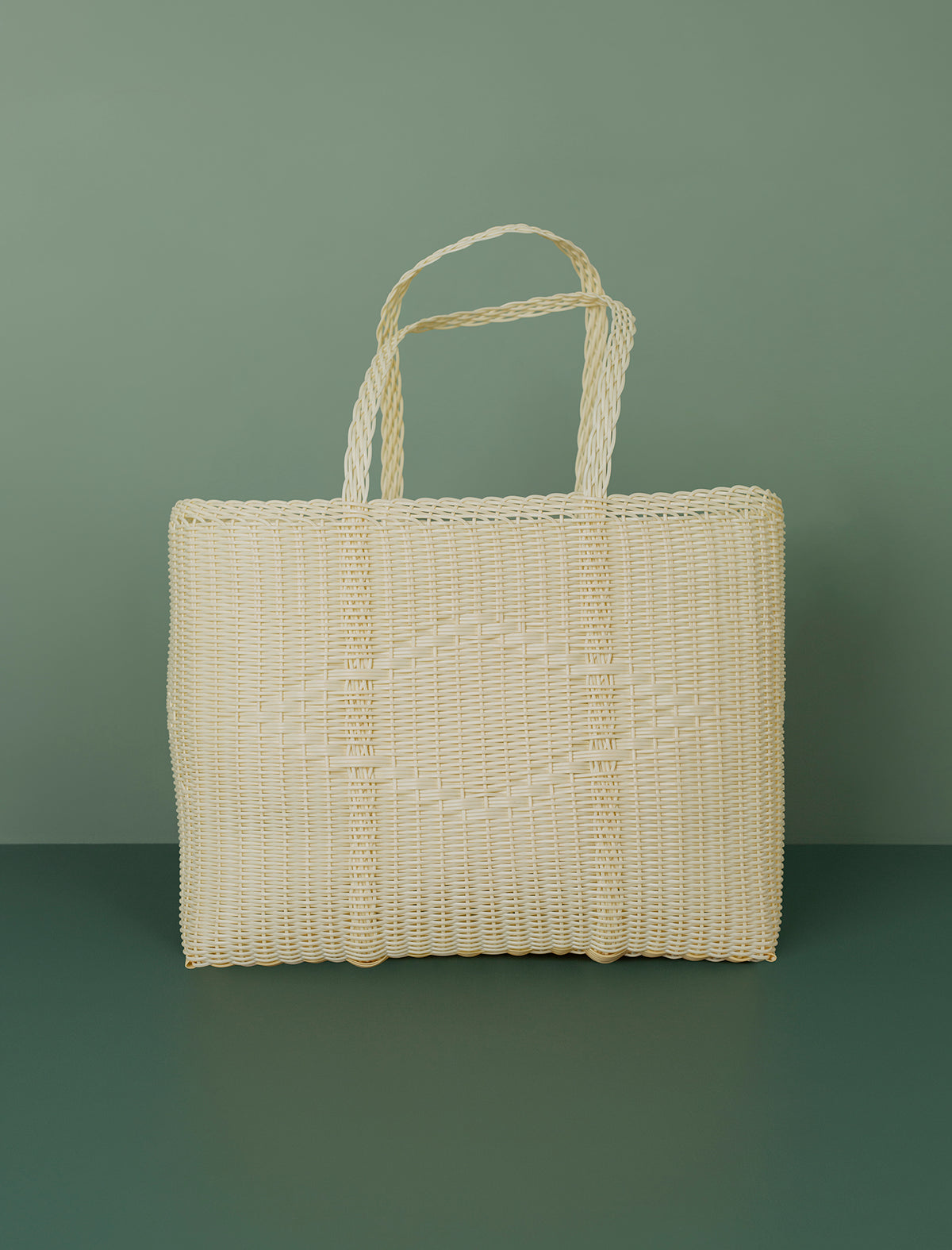 Basket Weave Tote // Vanilla