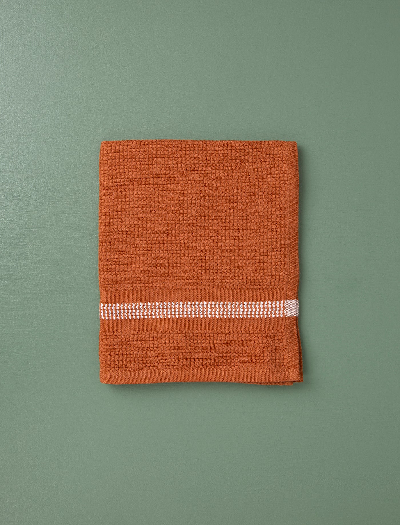 Block Rib Hand Towel // Russet