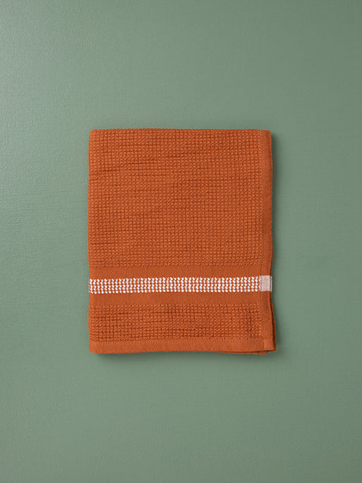 Block Rib Hand Towel // Russet