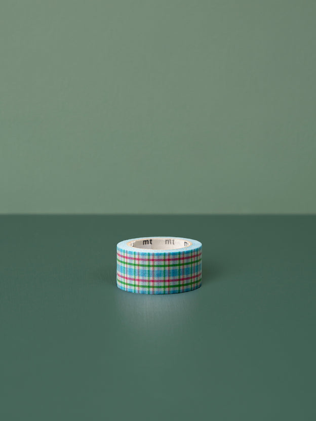 Colourful Checkered Blue Washi Tape