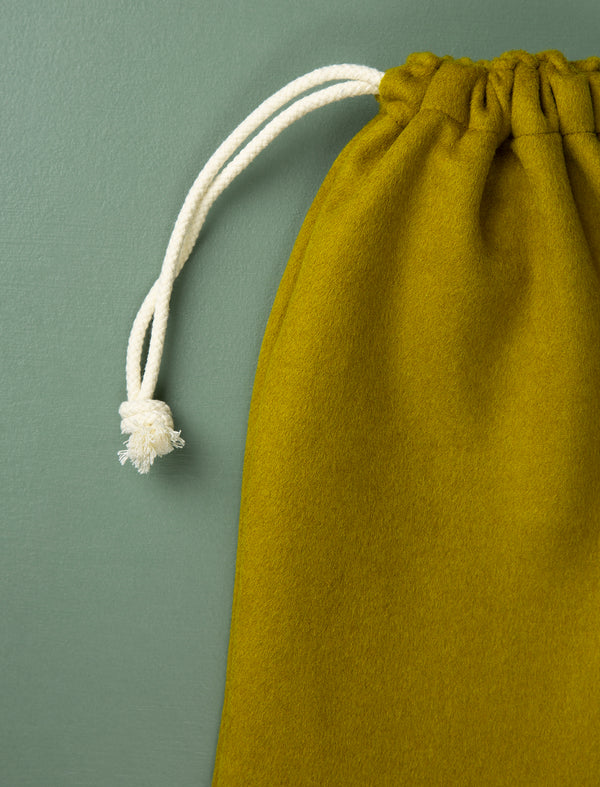 Cashmere Hot Water Bottle Cover // Chartreuse