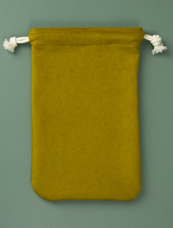 Cashmere Hot Water Bottle Cover // Chartreuse