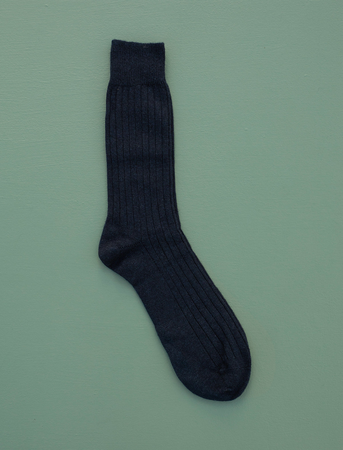 Cashmere Blend Crew Socks // Navy