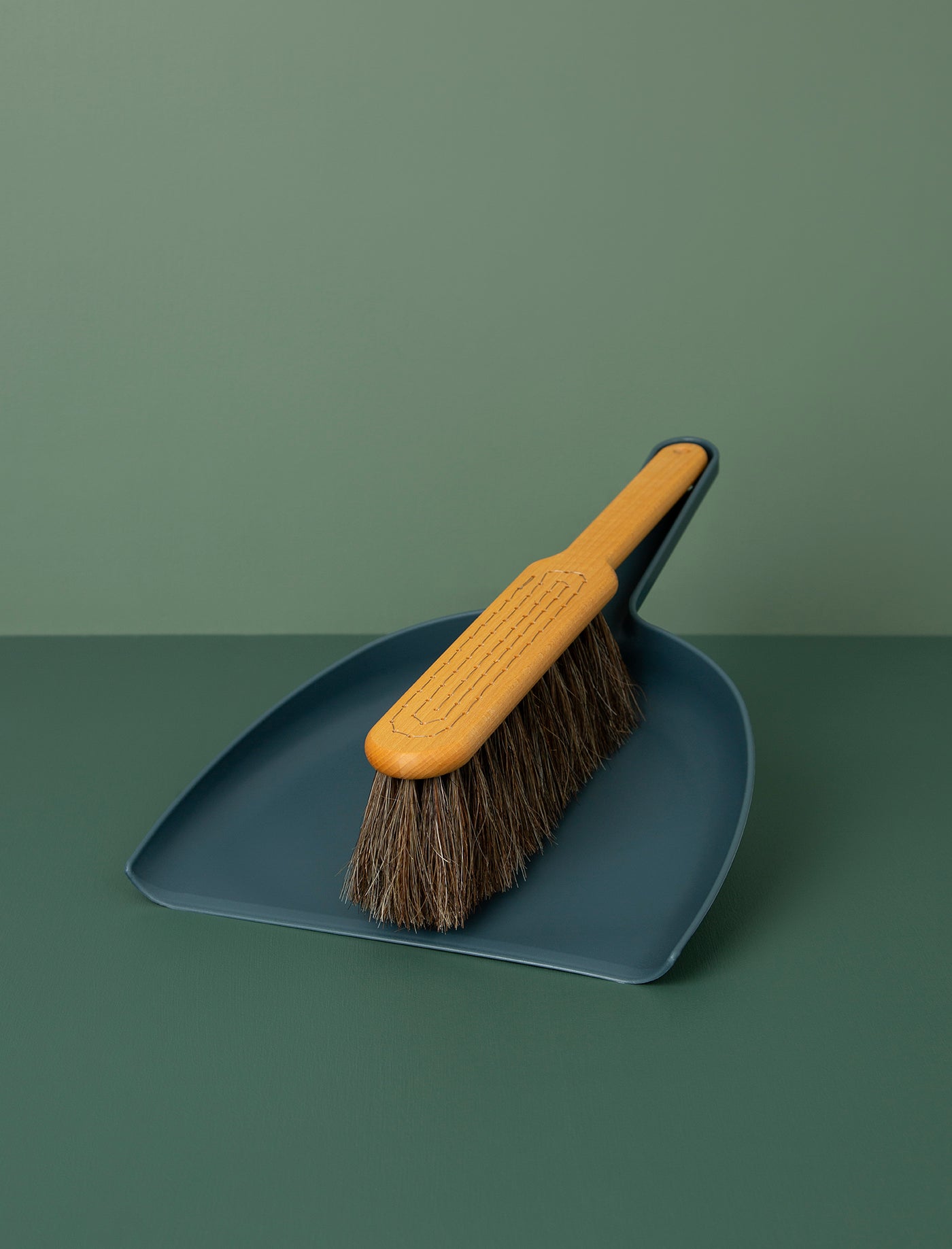 Dustpan & Brush Set // Petrol Blue