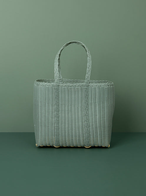 Flat Weave Tote // Eucalyptus